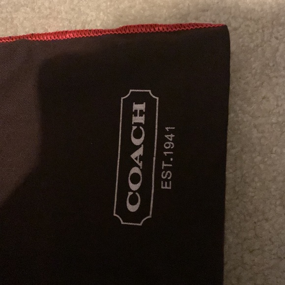 this is a real coach purse, tan with red and snake skin - Picture 5 of 8